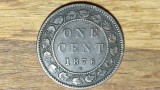 Cumpara ieftin Canada - moneda de colectie bronz - 1 cent 1876 H - rarisima ! - Victoria !, America de Nord