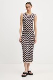 Superdry rochie culoarea bleumarin, midi, mulată, W8011848A-F4Y