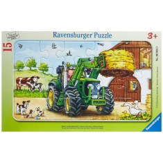 Puzzle Tractor la ferma, 15 piese Ravensburger foto