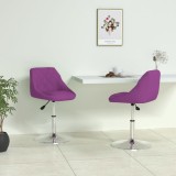 Cumpara ieftin Scaune de bucătărie, 2 buc., violet, piele ecologică
