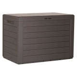 Lada depozitare de gradina, maro inchis, 78x44x55 cm, Woodebox, Prosperplast