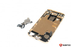 Capac Spate Gold, tava sim, mufa incarcare, difuzor, butoane volum, buton power, mufa jack, microfon, camera, Apple iPhone 6 foto