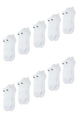Set Kappa 10 perechi de sosete scurte, semi-flausate, dama - Alb