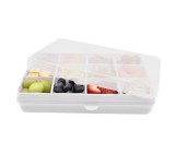 Cutie Snack Melii Luxe 12 Compartimente Detasabile, Ivory, Plastic, Pt Copii 3 Ani+