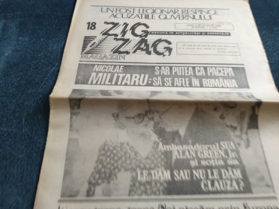 REVISTA ZIG ZAG NR 18 IULIE 1990 foto