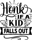 Cumpara ieftin Sticker Auto, Honk if a Kid Falls out, 30 cm, 12235ST-11, Oem