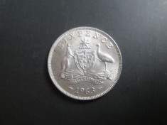 Australia _ 6 pence _ 1963 _ moneda din argint foto