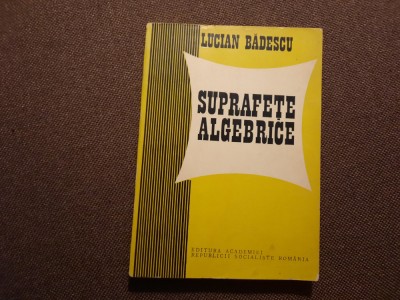 Suprafete algebrice Lucian BadescU foto