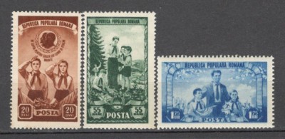 Romania.1952 3 ani organizatia de pionieri XR.274 foto