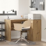 vidaXL birou colțar de stejar artizanal 102x88x75 cm din lemn aglomerat