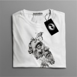 Tricou casual din bumbac 100% de barbati marimea M Flowers on your face, Multicolor, Oem