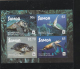 Samoa 2016-Fauna,WWF,Reptile,Testoase,serie 4 val.bloc.MNH,Mi.1352-1355, Nestampilat