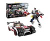 Set de constructii Auto Robot 2 in 1, 38,5x26,5x5cm, 341 piese, Lean 24573