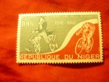 Serie Niger 1968 - 100 Ani Bicicleta , 1 val. 100 f, Nestampilat