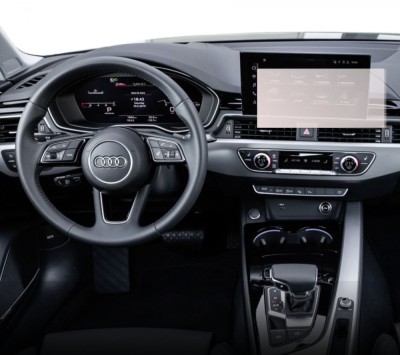 Folie Protectie Navigatie Audi A4 2019+, Duragon, protectie Display Navigatie, silicon Transparent, Anti-zgarieturi, kit instalare foto