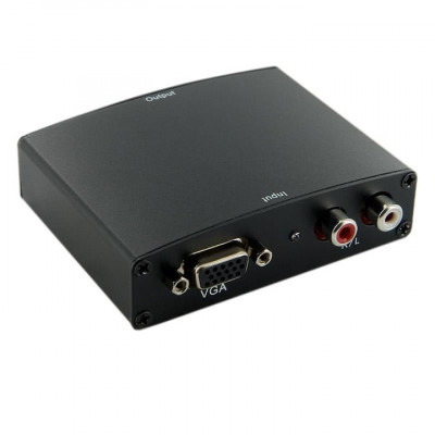 Convertor Activ, VGA - HDMI (analog - digital), plus audio, alimentator inclus foto