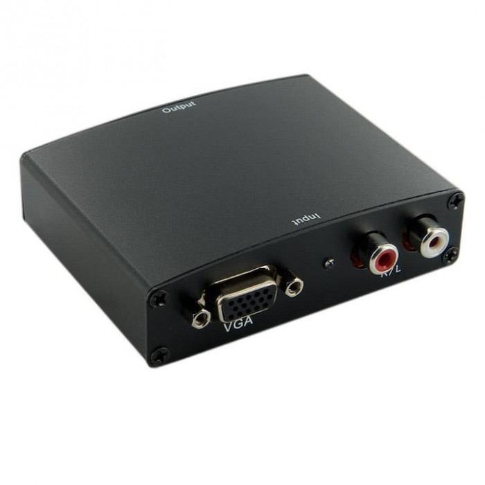Convertor Activ, VGA - HDMI (analog - digital), plus audio, alimentator inclus