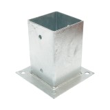 Suport stalp patrat aplicat 91x91x150 mm din otel zincat, grosime 2 mm