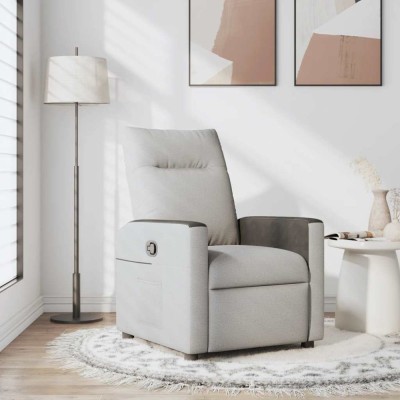 vidaXL Scaun extensibil din stofă gri nor 4104824 foto