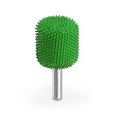 Valec Zaoblen&aacute; hrana a činn&eacute; čelo pr-25,4 mm stopka 6mm, Granulatie Saburr ASPRA - VERDE