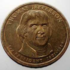 7.160 USA SUA PRESEDINTE THOMAS JEFFERSON 1 DOLLAR 2007 P