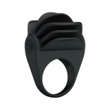 Inel pentru penis PRETTY LOVE Chester, cu vibrator bullet inclus, din silicon, diametru 3 cm, negru