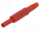 Conector banană 2mm roşie 10A 600VDC SCH&Uuml;TZINGER