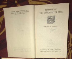 History of the conquest of Peru/ W. Prescott foto