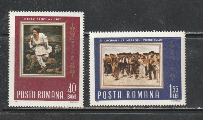Romania 1967 - #648 60 de Ani de la Rascoala din 1907 2v MNH