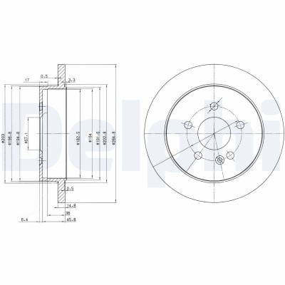 DELPHI BG3398 Disc frana foto