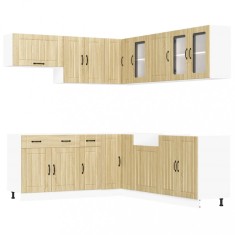 Set dulap de bucatarie din 11 piese &amp;bdquo;Lucca&amp;rdquo; lemn stejar Sonoma foto