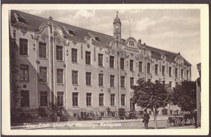 4538 - ZALAU, Salaj, High School, Romania - old postcard - unused