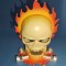 Craniul Ghost Rider Mattel Hot Whelles 15 cm h plastic dur ideal postament prezentare masinuta sau proiect Hallowen sau Heavy Metal m8c