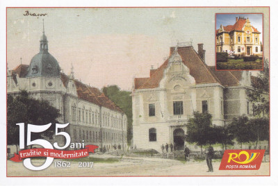 CP nec.155de ani P.Romana 1862-2017-Palatul Postelor si Finantelor Brasov 1906 foto