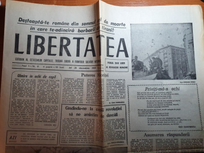 ziarul libertatea 28 decembrie 1989 - revolutia romana foto