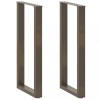VidaXL Picioare de masă de bar &icirc;n formă de U, 2 buc., oțel natural, 40 x (100-101) cm 4013231