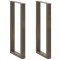 vidaXL Picioare de masă de bar &icirc;n formă de U, 2 buc., oțel natural, 40 x (100-101) cm 4013231