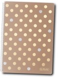 Caiet studentesc patratele spirala motiv pure glam A4 80file, Herlitz