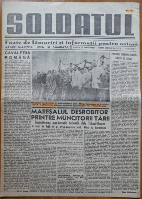 Soldatul, foaie de lamuriri si informatii pentru ostasi, 13.08.1942, Antonescu foto