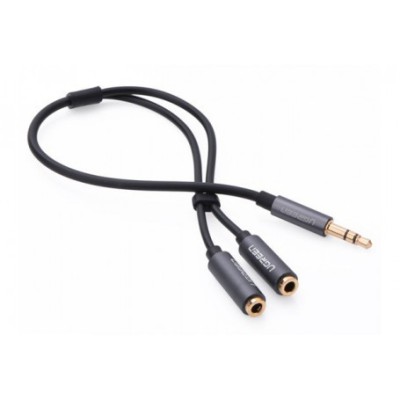 Cablu splitter audio stereo auxiliar premium de 3,5 mm foto