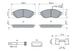 BOSCH 0 986 494 581 set placute frana,frana disc
