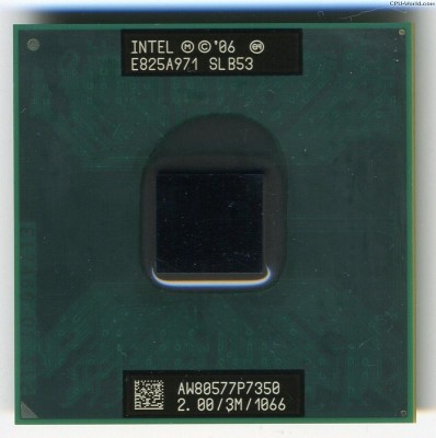 Intel Core 2 Duo 2.0 GHz SLB53 AW80577P7350 P7350 SLB53 Socket P foto