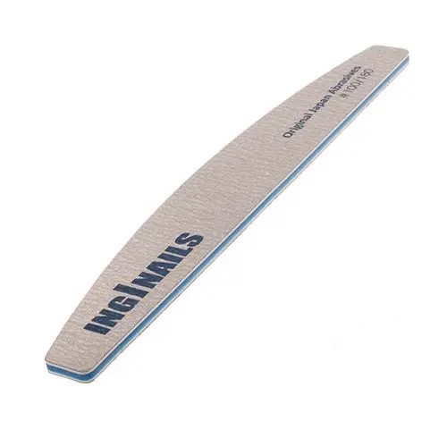 Inginails Pilă unghii 100/180 - semilună, zebră cu centru albastru