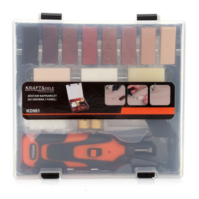 Kit reparatie mobilier din lemn diferite esente, 18 elemente, KD981 foto