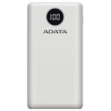 POWER BANK ADATA 20000mAh, Quick Charge 3.0 + PD 18W, 2 x USB &amp;amp; 1 x USB-C, digital display pt. status baterie, P20000QCD 20.000 mAh, total 3A, alb