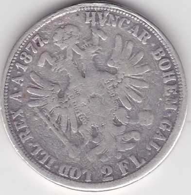 AUSTRIA UNGARIA 2 Florin Florini 1877 foto