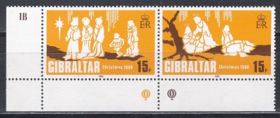 Gibraltar 1980 - Crăciun, MNH foto