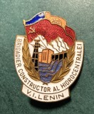 Insigna Brogadier constructor al hidrocentralei V I Lenin