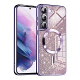 Cumpara ieftin Husa pentru Samsung Galaxy S21 5G, Techsuit Luxury Glitter MagSafe, Light Purple