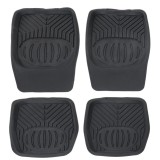 Covorase auto Carmax, tip tavita, universale, PVC, 69 x 47 / 47 x 47 cm, negru, set 4 bucati